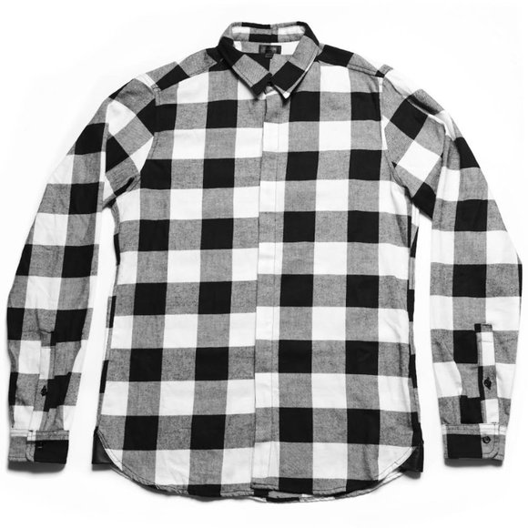 En Noir Flannel black white multiple sizes - Picture 1 of 7
